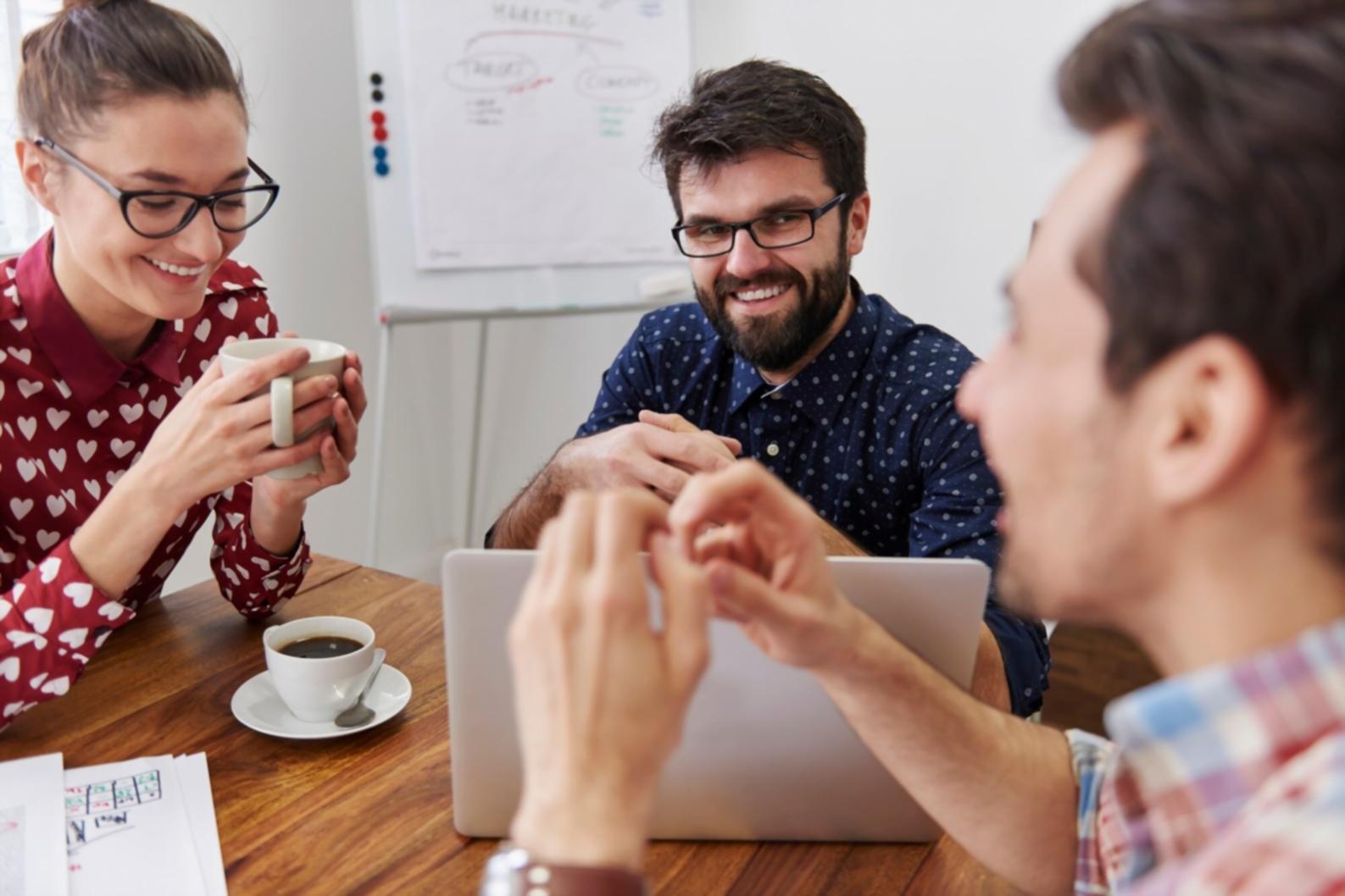 Team collaboration session showing financial modeling process